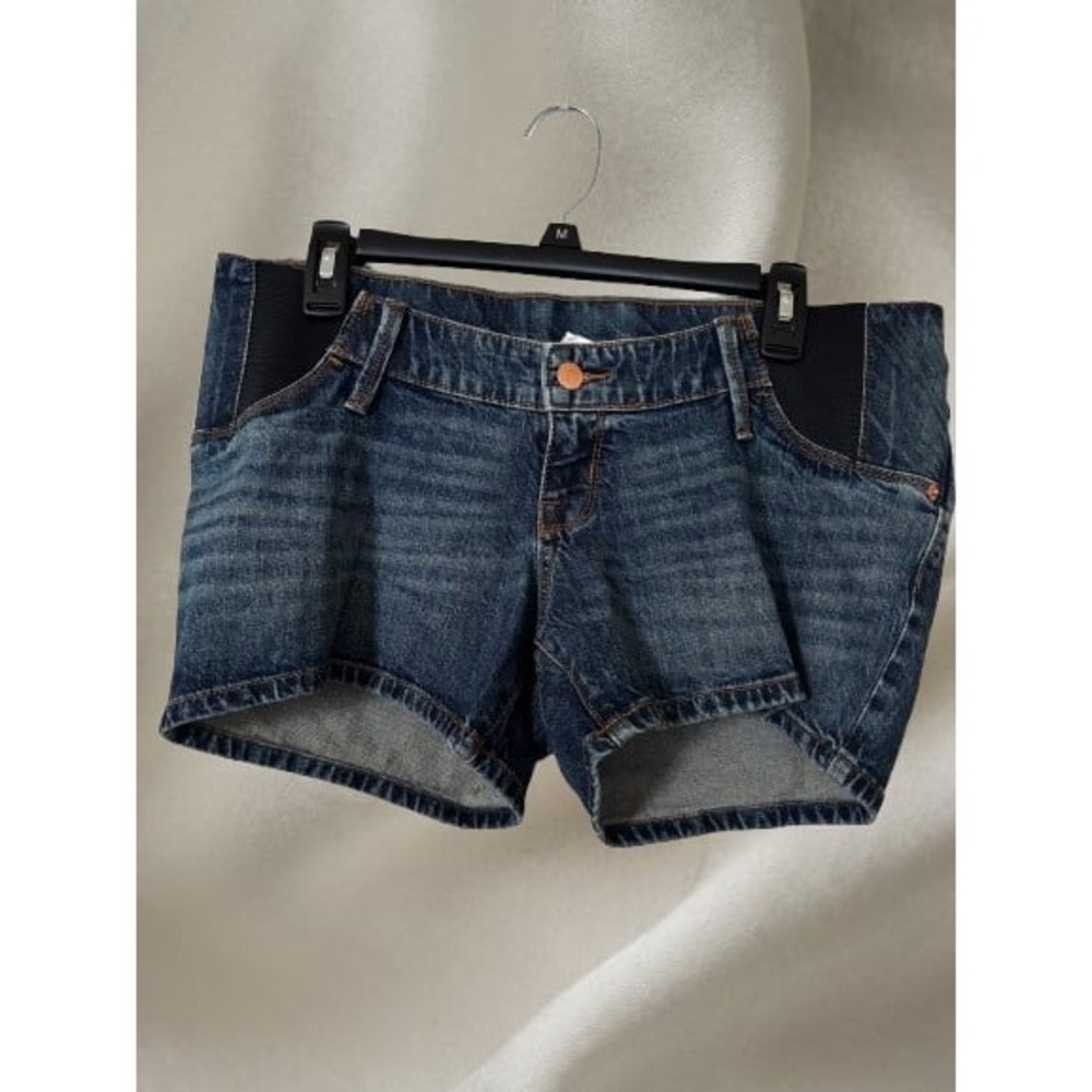 Isabel Maternity Women's Midi Shorts Sz 2 NWT Denim